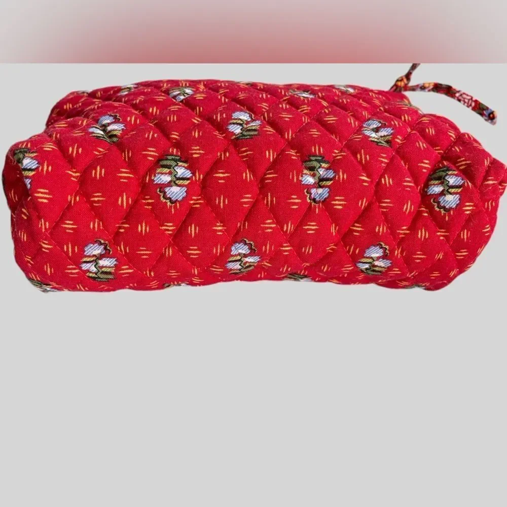 Vera Bradley Provincial Red Small Cosmetic Bag Retired Vintage EUC